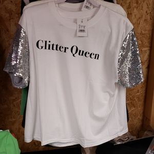 Womens t-shirt Glitter Queen